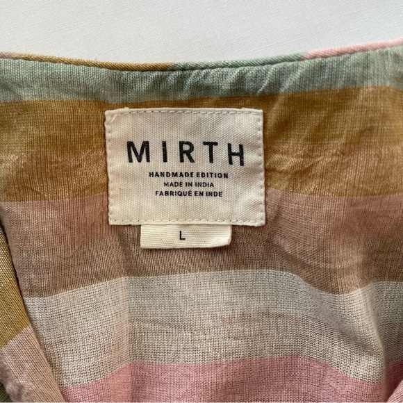 MIRTH Anguilla Rainbow Stripes Mini Dress Large - Picture 7 of 10